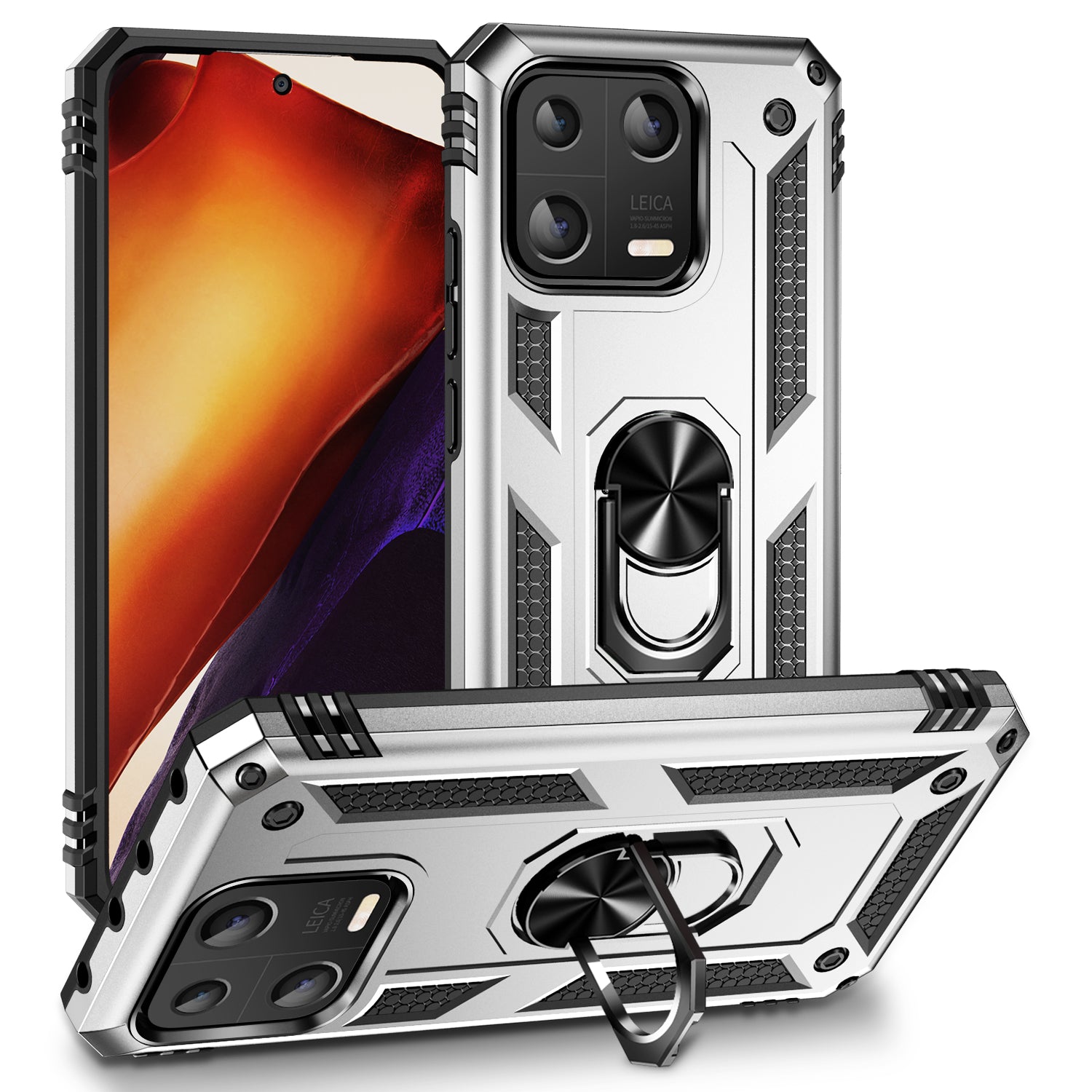 Ring Kickstand Phone Case for Xiaomi 13 5G Military Grade Anti-drop PC TPU Protective Cover Ring Kickstand Phone Case for Xiaomi 13 5G Military Grade Anti-drop PC TPU Protective Cover